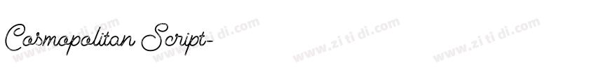 Cosmopolitan Script字体转换